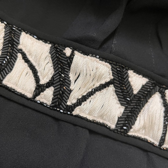 Yigal Azrouel  Intertwined Vines Embroidered Crepe silk Black long formal dress - Picture 9 of 17